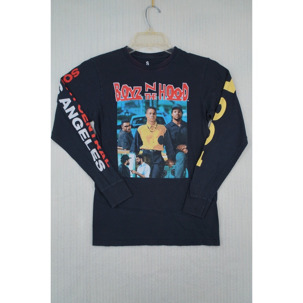 Boyz N tha Hood Shirt Womens Small Black Long Sleeve Ice Cube Graphic Hip Hop